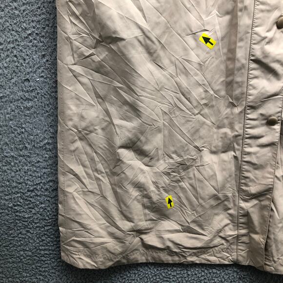 LL Bean Long Raincoat Trench Coat Womens Medium Tan Removable Liner 0 CCH2 - Picture 8 of 12